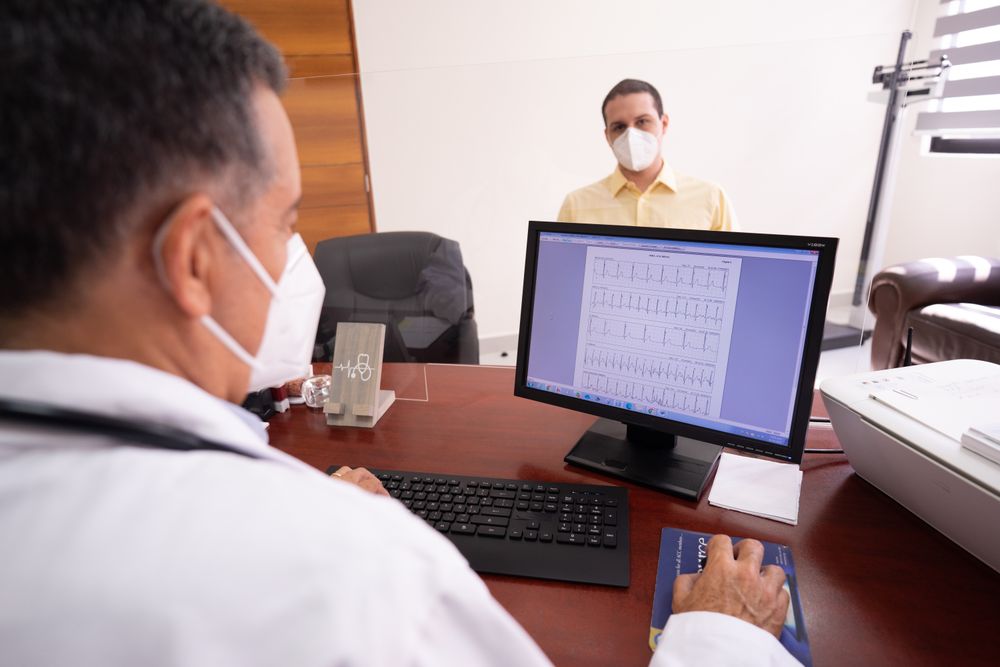 Clinician reviewing diagnostic results with a patient